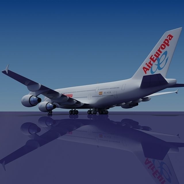 Air Europa Model Airbus A380 3D model_2