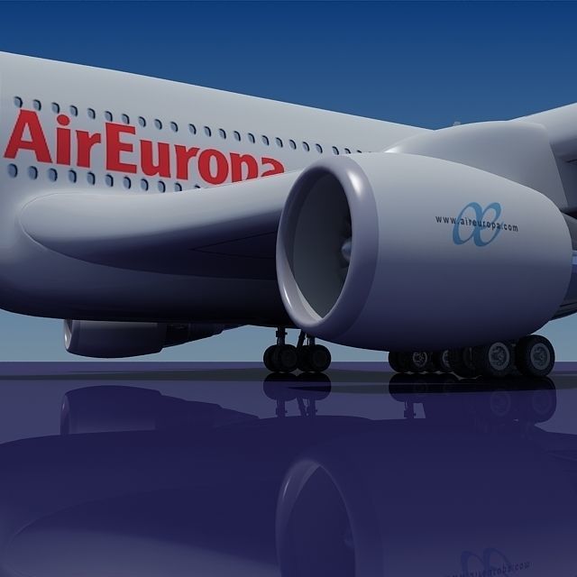 Air Europa Model Airbus A380 3D model_4