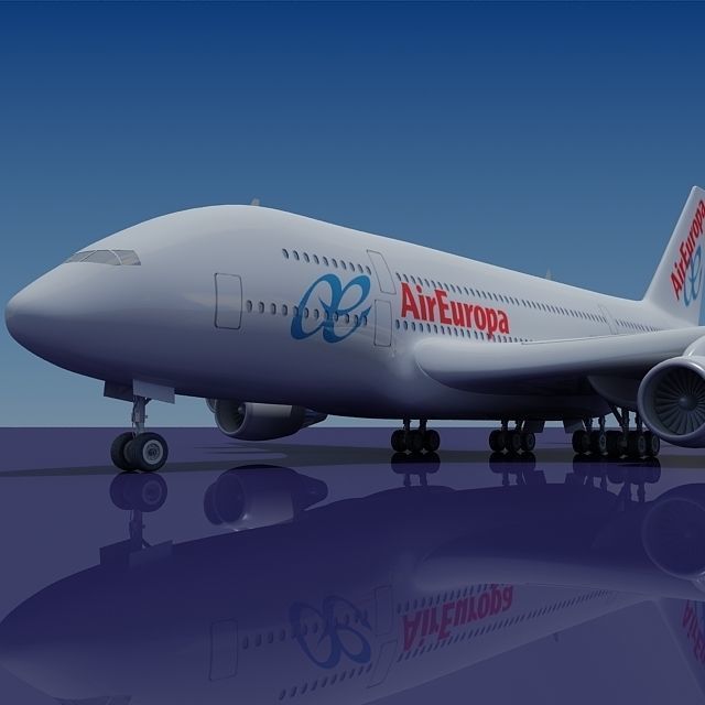 Air Europa Model Airbus A380 3D model_3