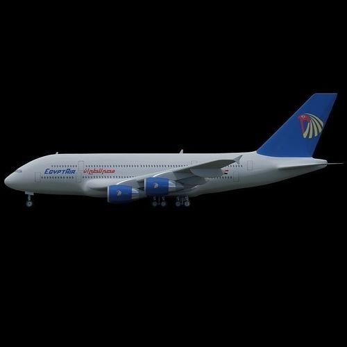 Egypt Air Airbus With Textures 3D model
