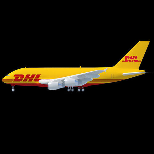 DHL Textured Airbus 3D model