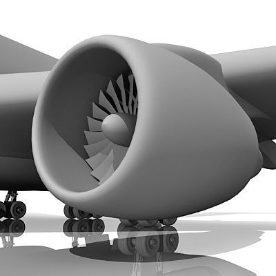 DHL Textured Airbus 3D model_9