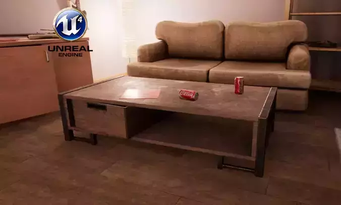 Coffee Table Low-poly 3D model