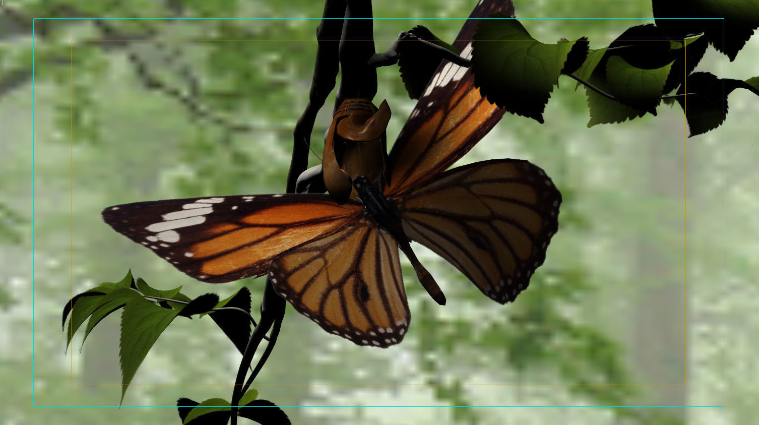 butterfly broken chrysalis 3D model_13
