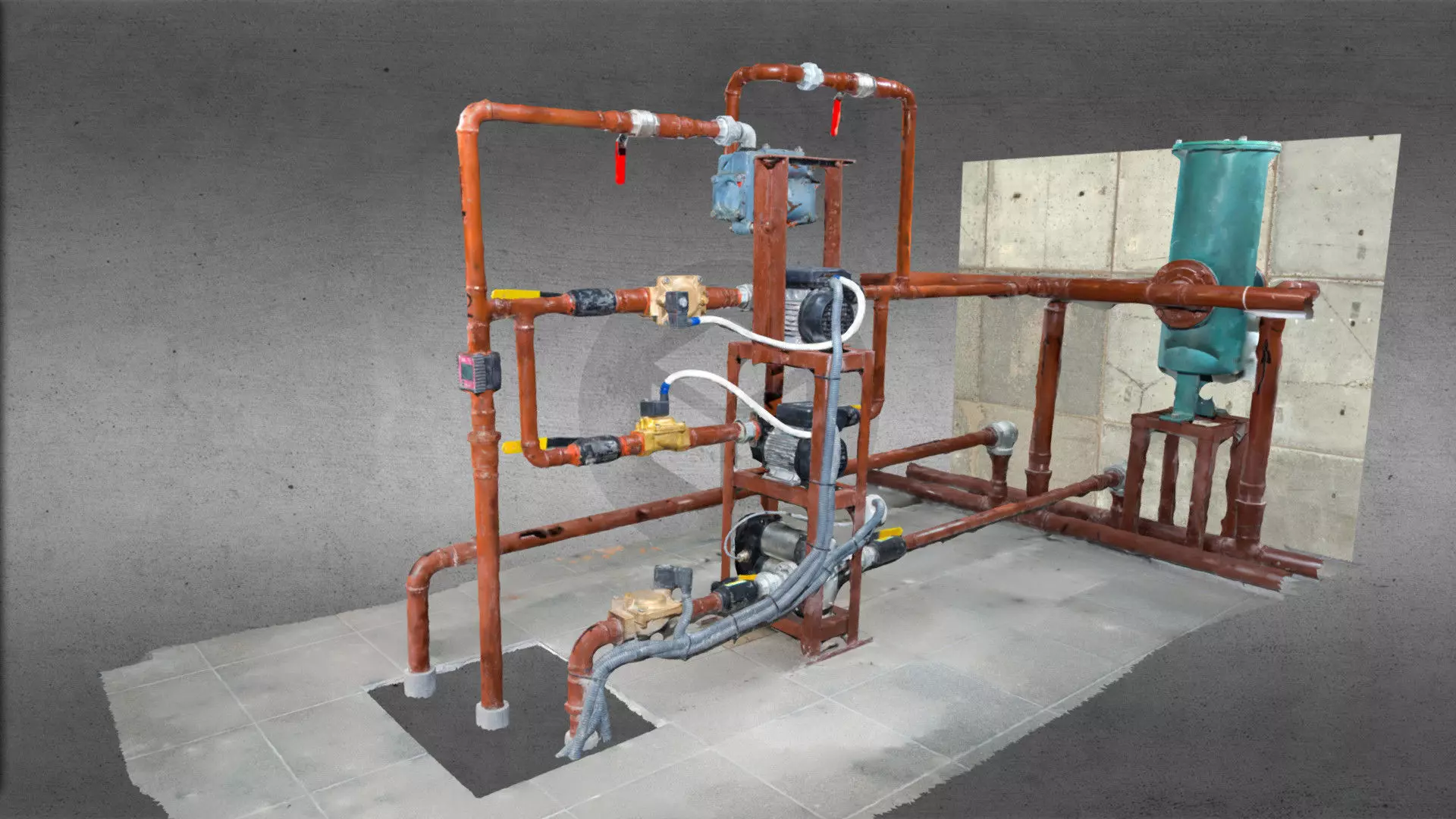 Plant Piping Photoscan 3D model