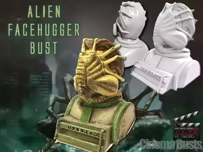 Aliens Face Hugger Bust Free 3D print model