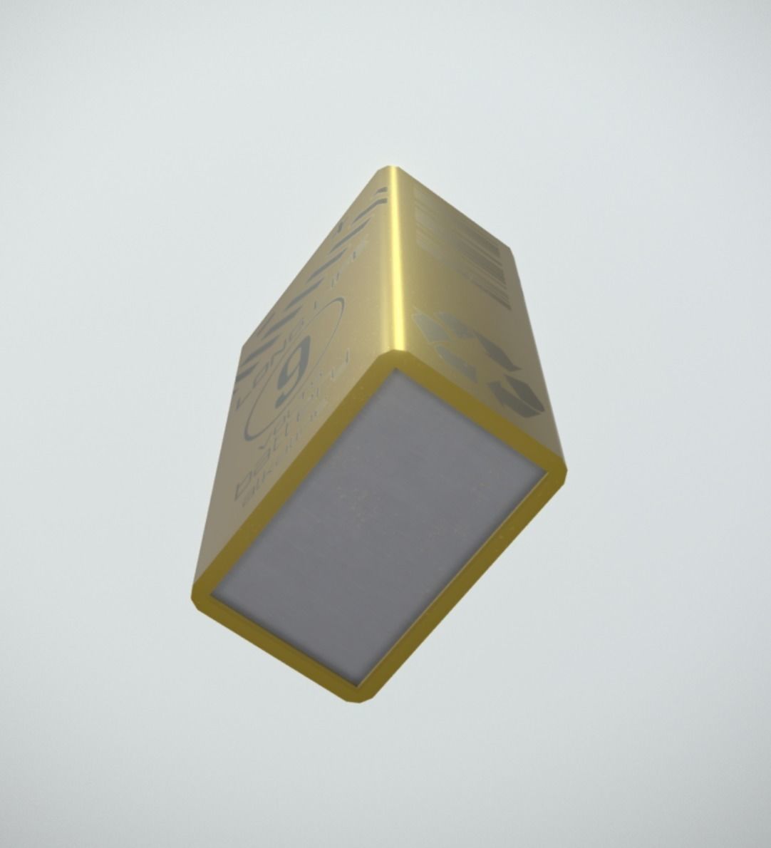 9V Battery low poly game ready Low-poly 3D model_2