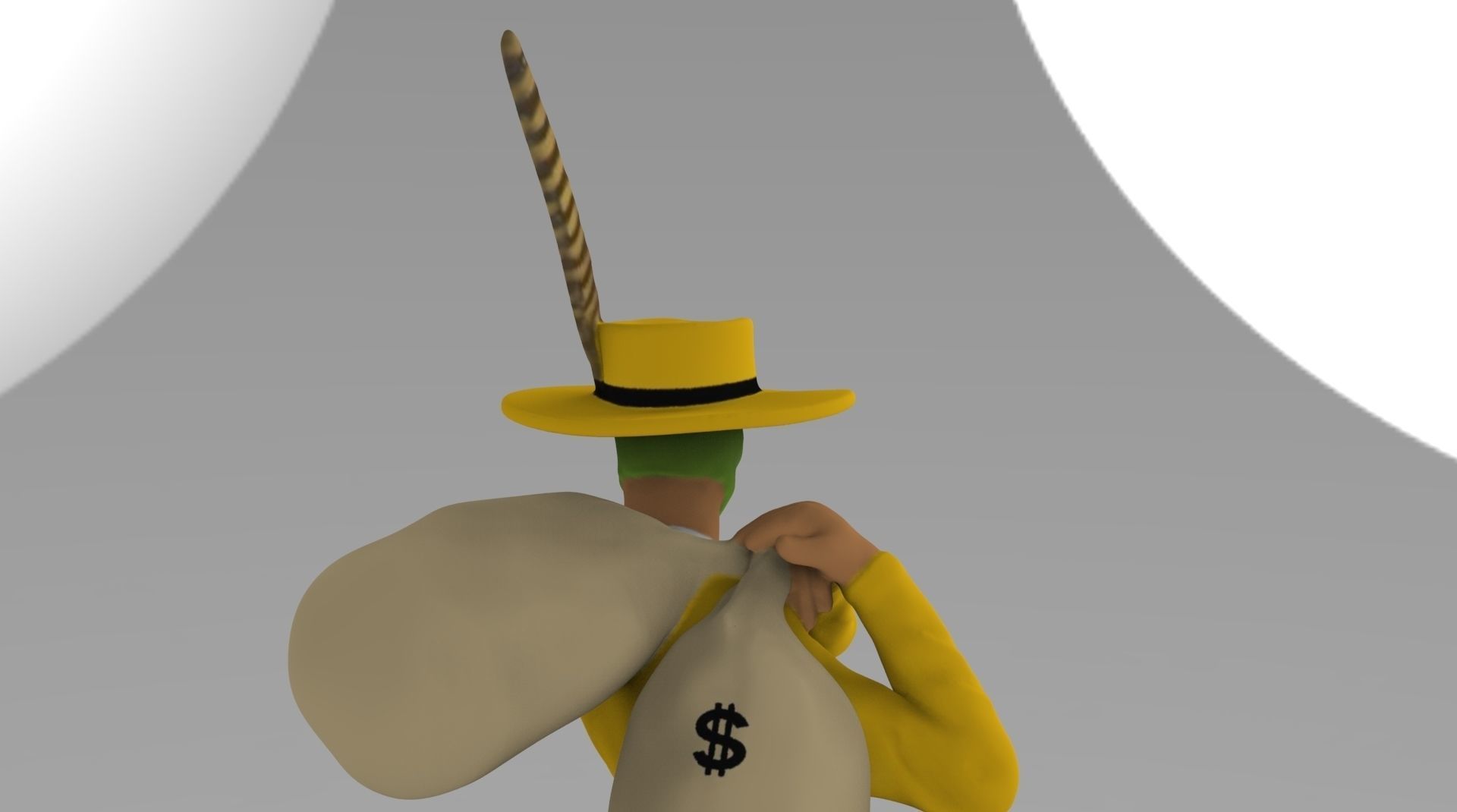 The Mask 3D printable Jim Carrey 3D print model_9