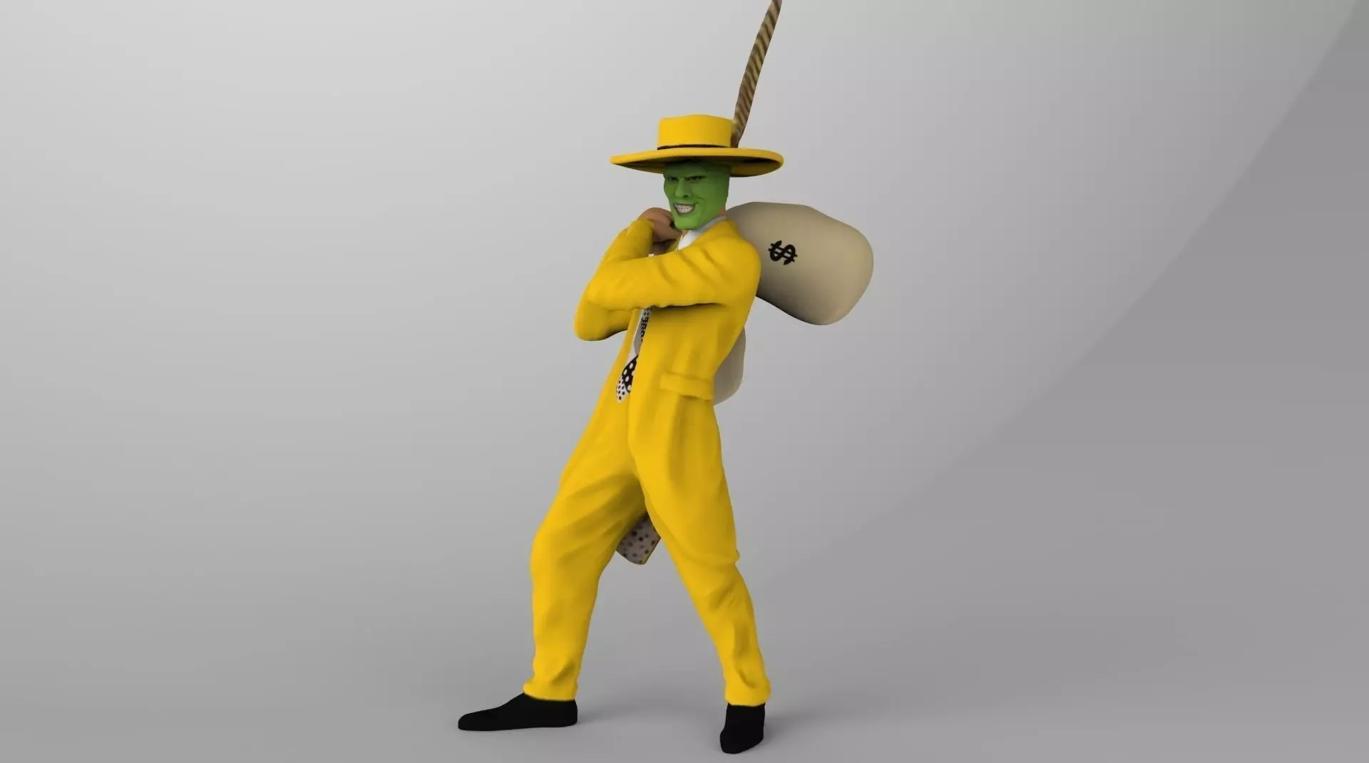 The Mask 3D printable Jim Carrey 3D print model_0