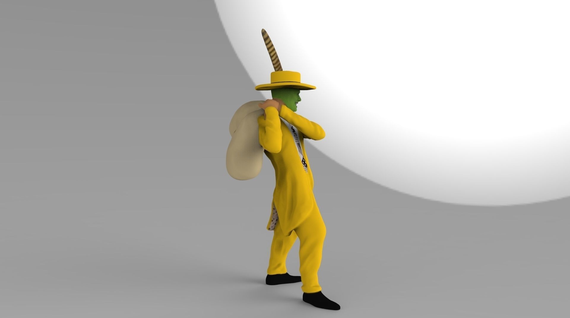 The Mask 3D printable Jim Carrey 3D print model_5