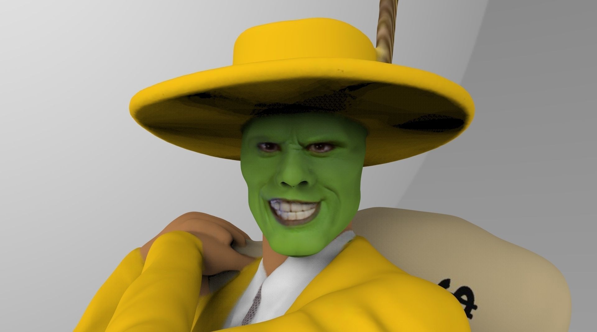 The Mask 3D printable Jim Carrey 3D print model_11
