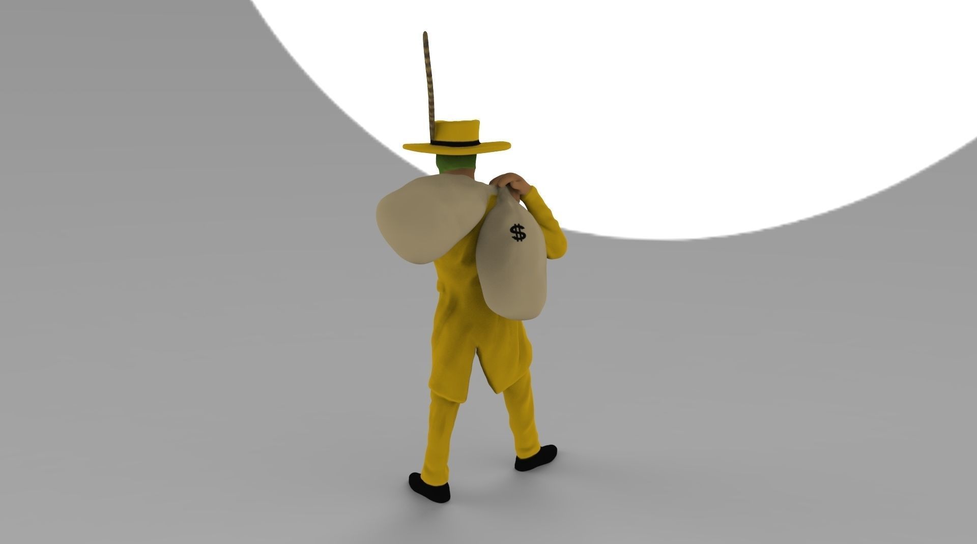 The Mask 3D printable Jim Carrey 3D print model_7