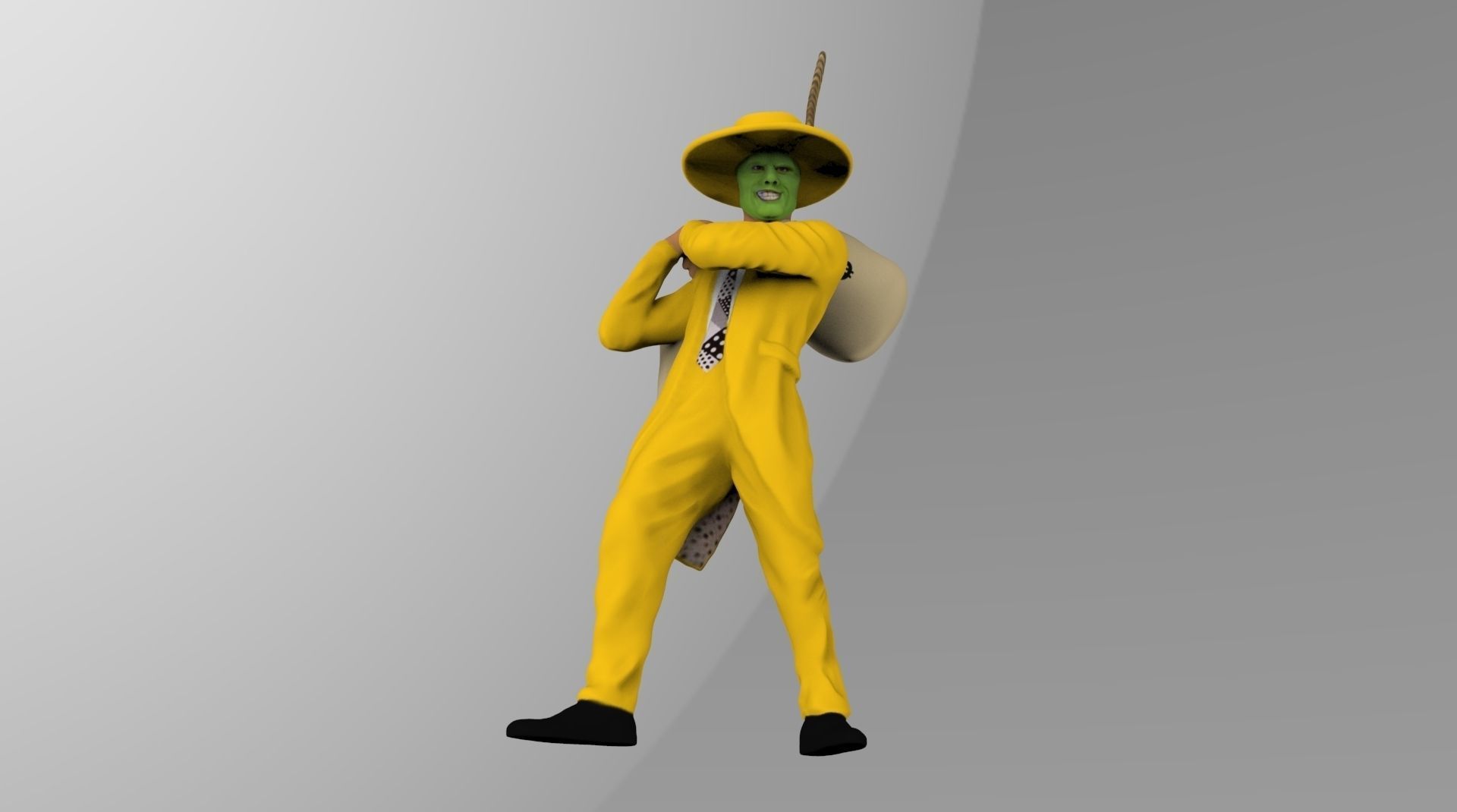 The Mask 3D printable Jim Carrey 3D print model_6