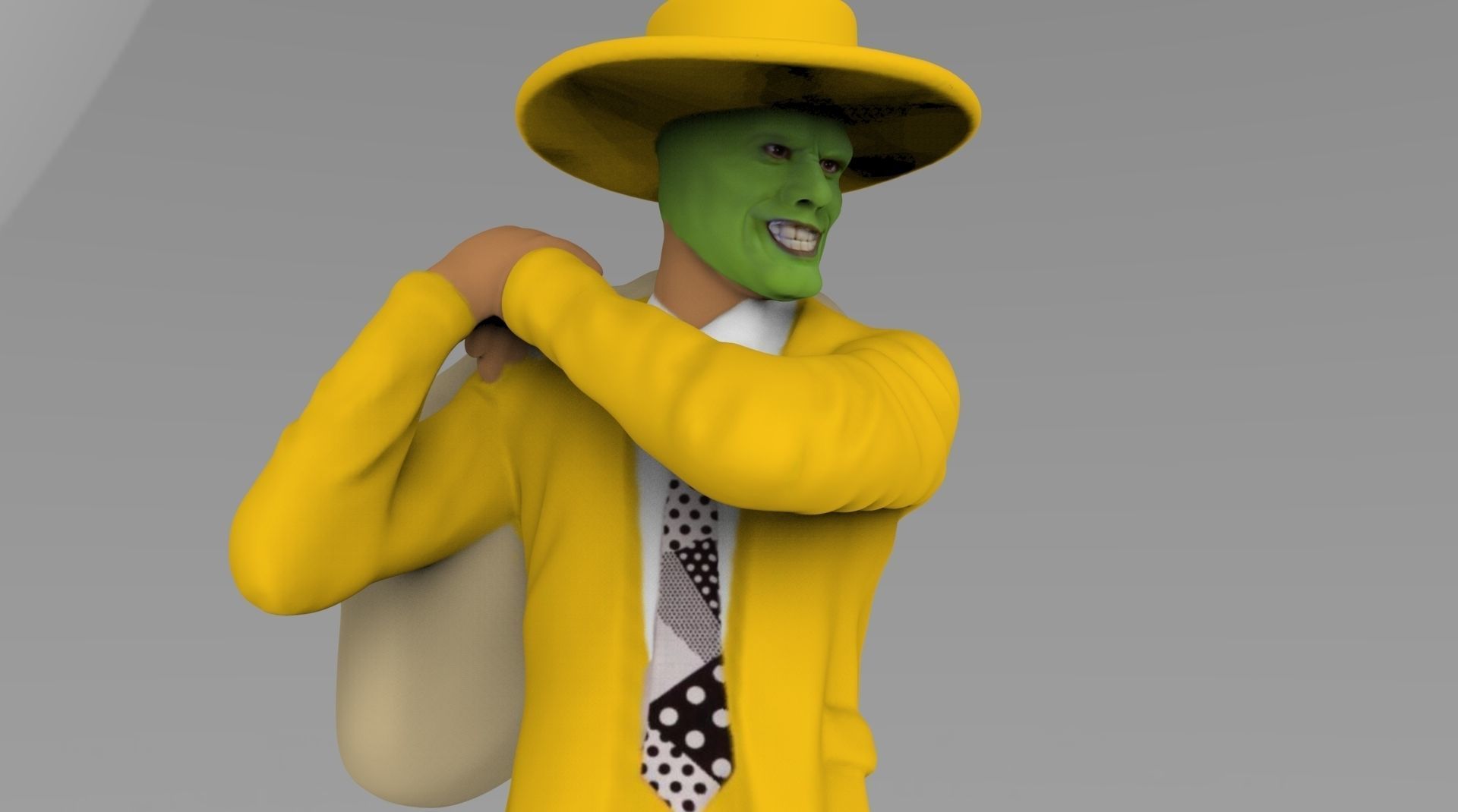 The Mask 3D printable Jim Carrey 3D print model_10