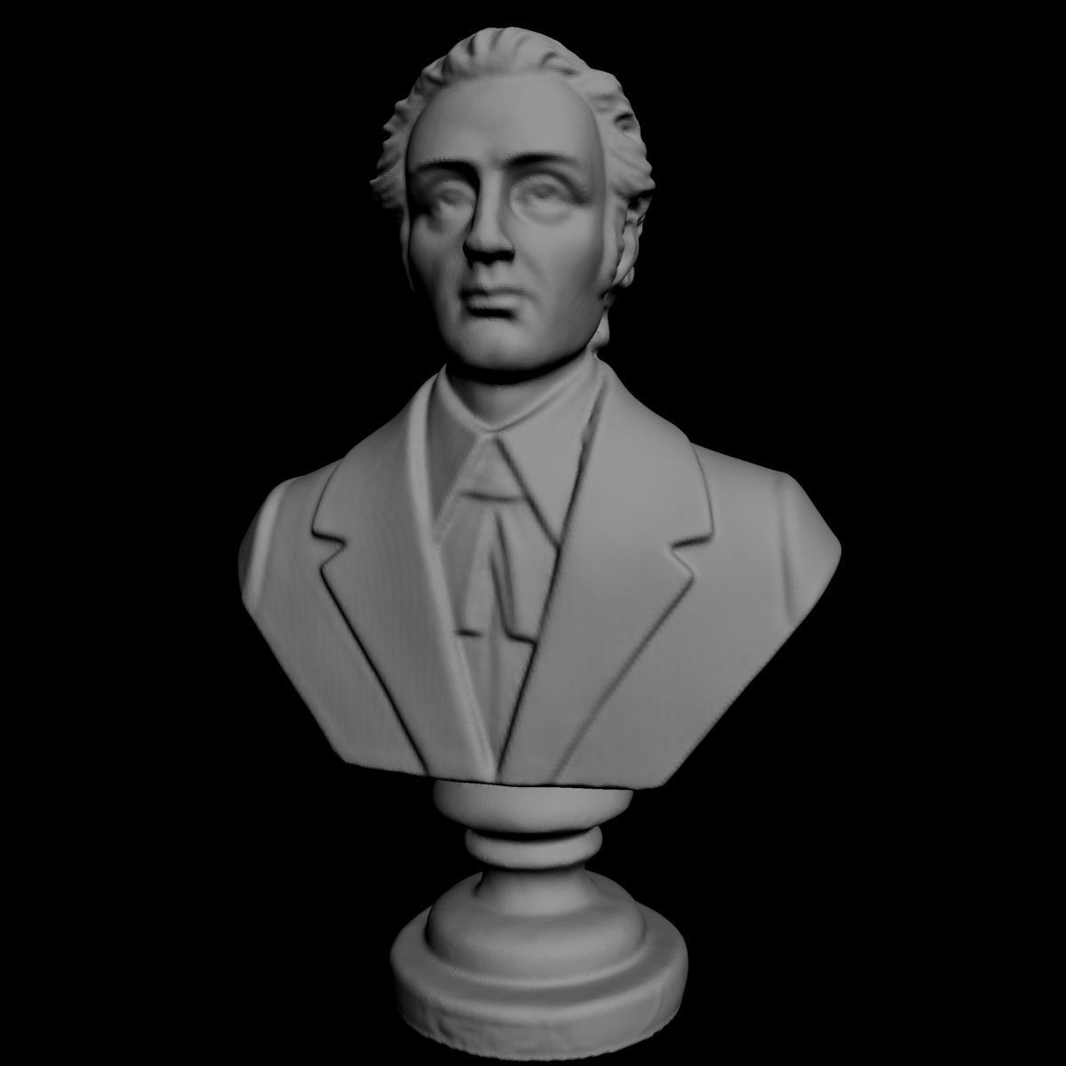 Chopin Bust 3D model_3