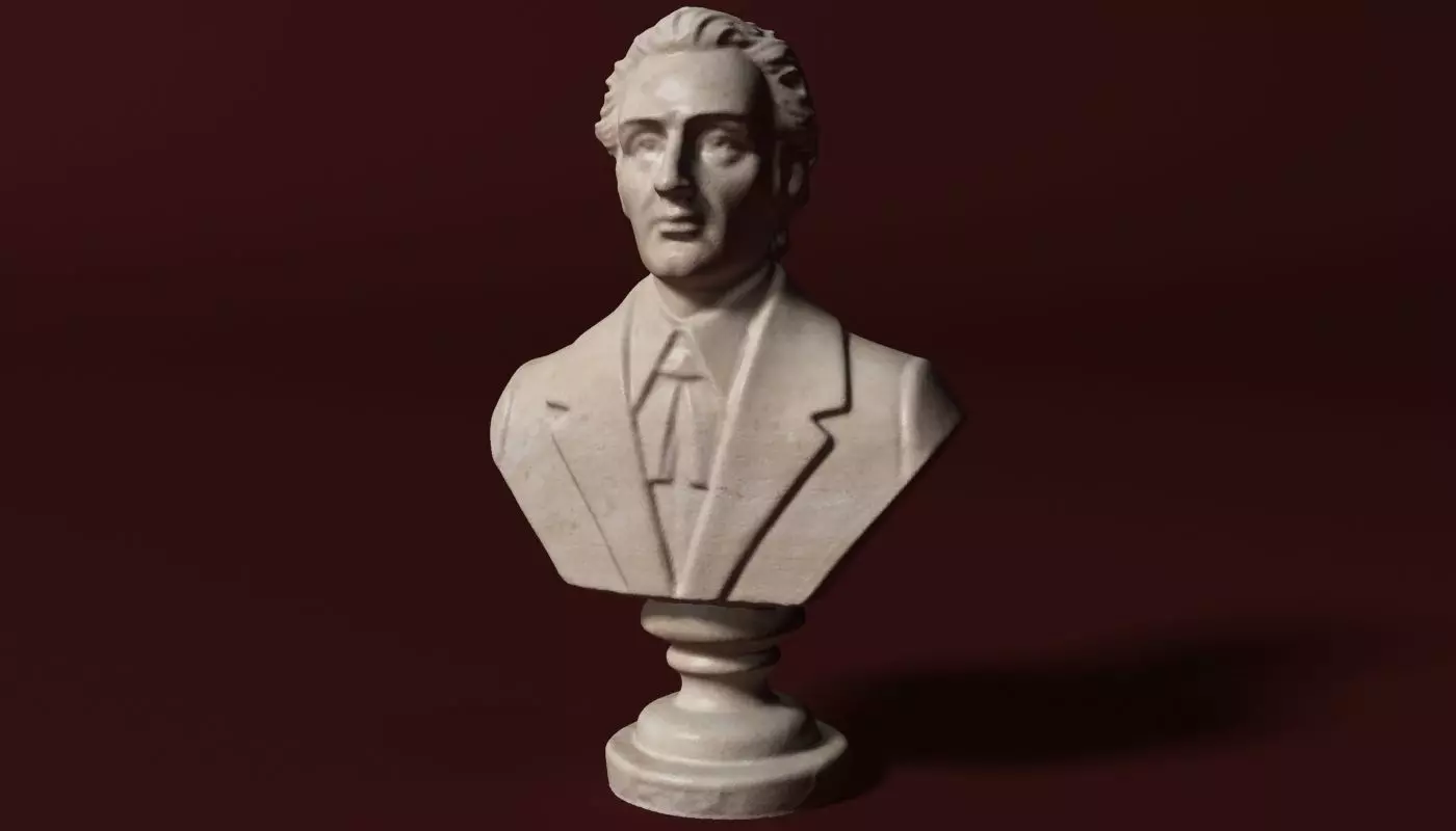 Chopin Bust 3D model_0