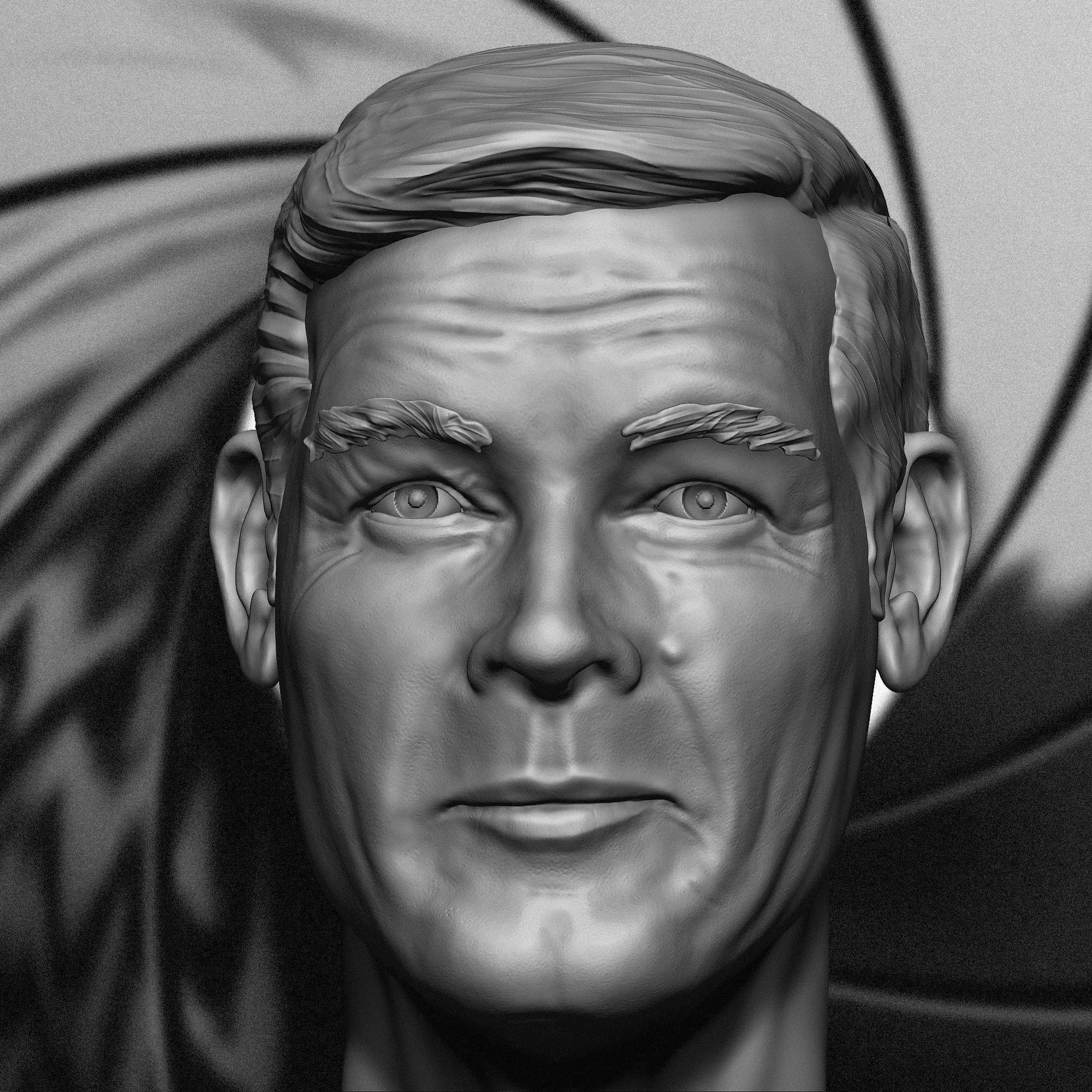 Roger Moore 3d printable portrait  3D print model_0