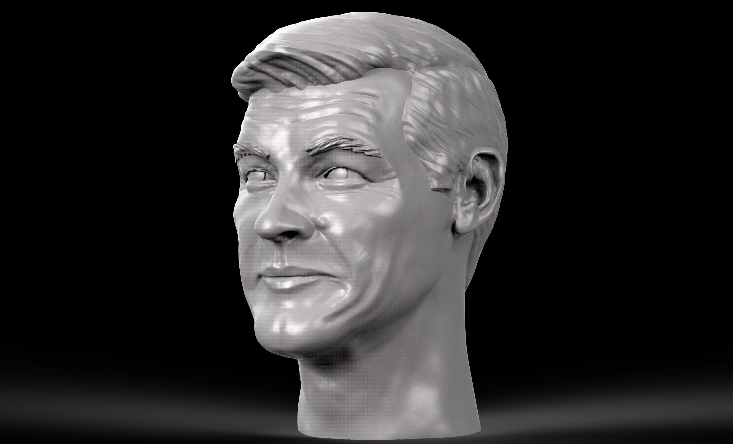 Roger Moore 3d printable portrait  3D print model_4