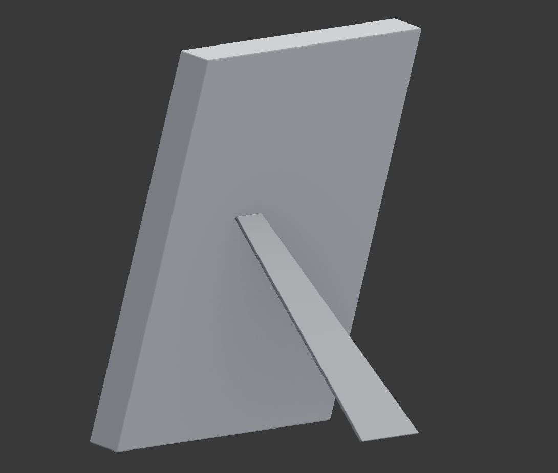 Modern White Picture Frame 3D model_9