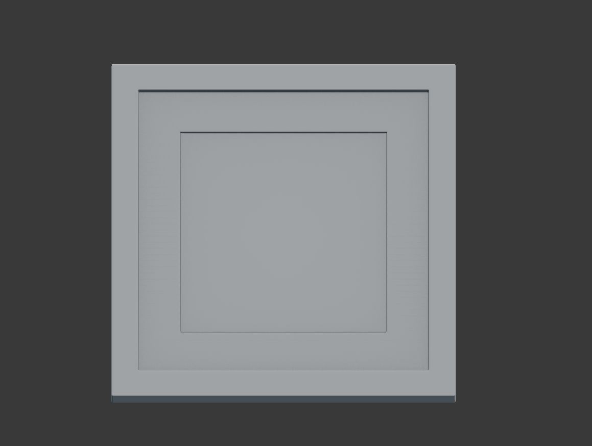 Modern White Picture Frame 3D model_8