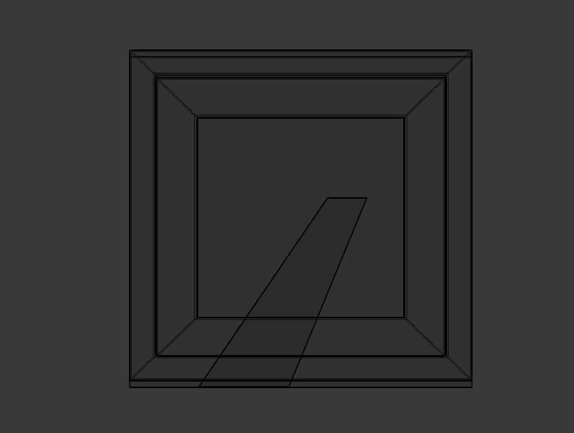 Modern White Picture Frame 3D model_10