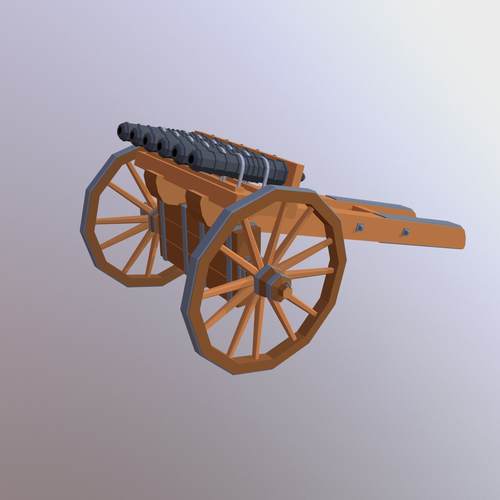 Low poly Ribault Cannon