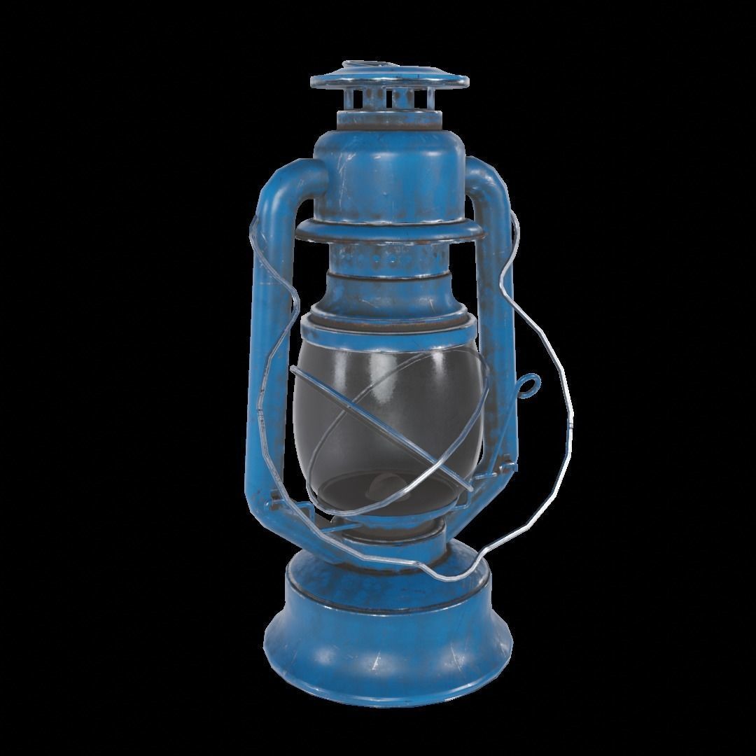 Hurricane Lantern - Storm Lamp Low-poly 3D model_19