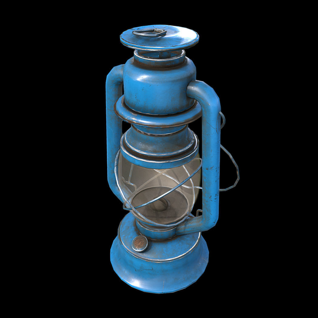 Hurricane Lantern - Storm Lamp Low-poly 3D model_1