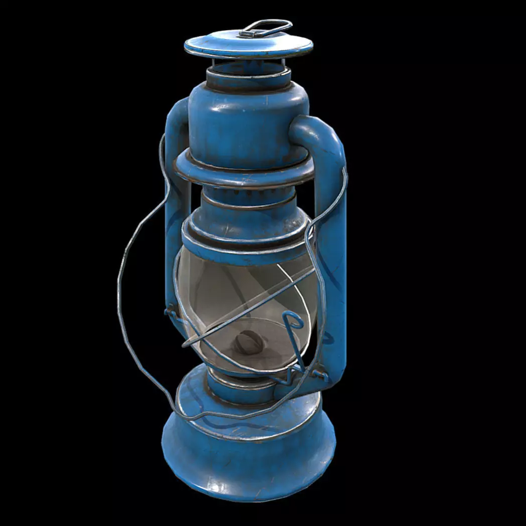 Hurricane Lantern - Storm Lamp Low-poly 3D model_0