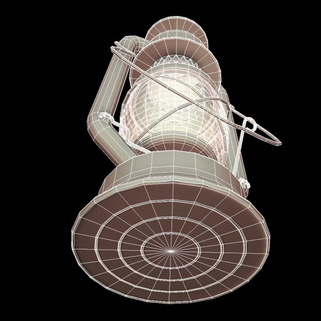 Hurricane Lantern - Storm Lamp Low-poly 3D model_7