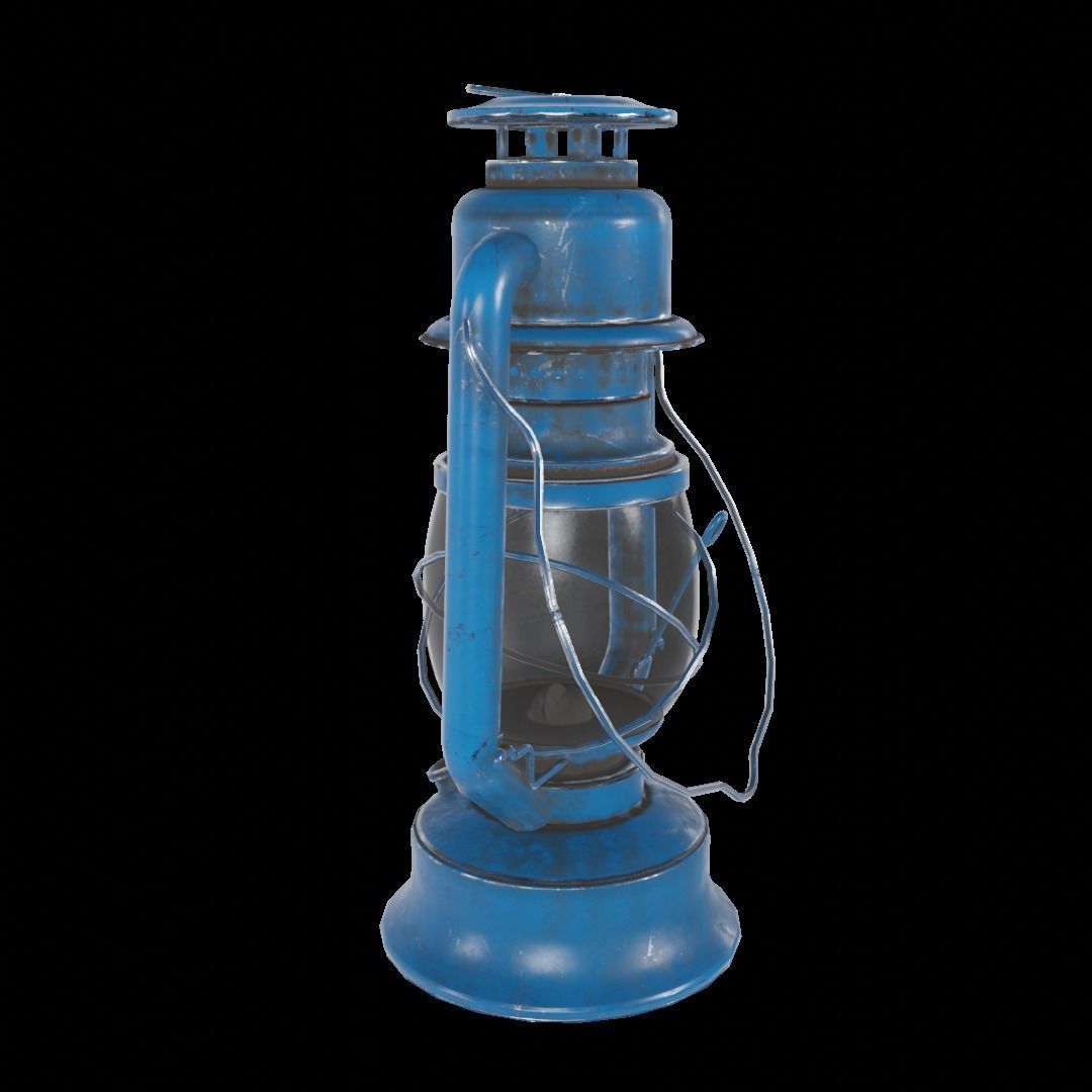 Hurricane Lantern - Storm Lamp Low-poly 3D model_9