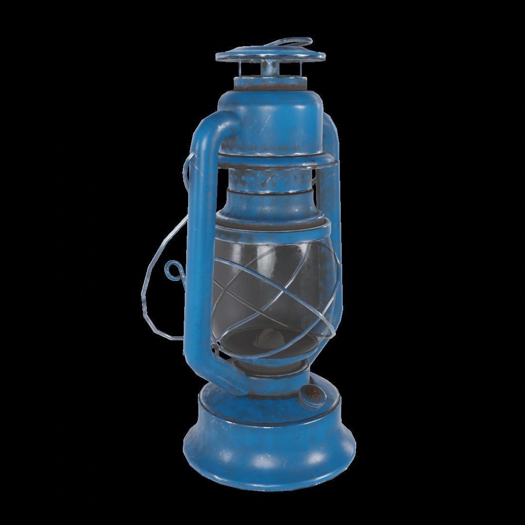 Hurricane Lantern - Storm Lamp Low-poly 3D model_14