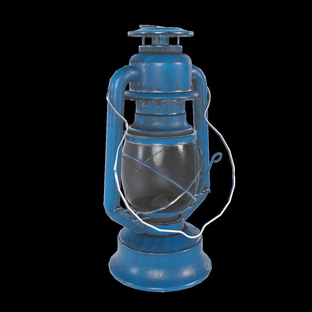 Hurricane Lantern - Storm Lamp Low-poly 3D model_20