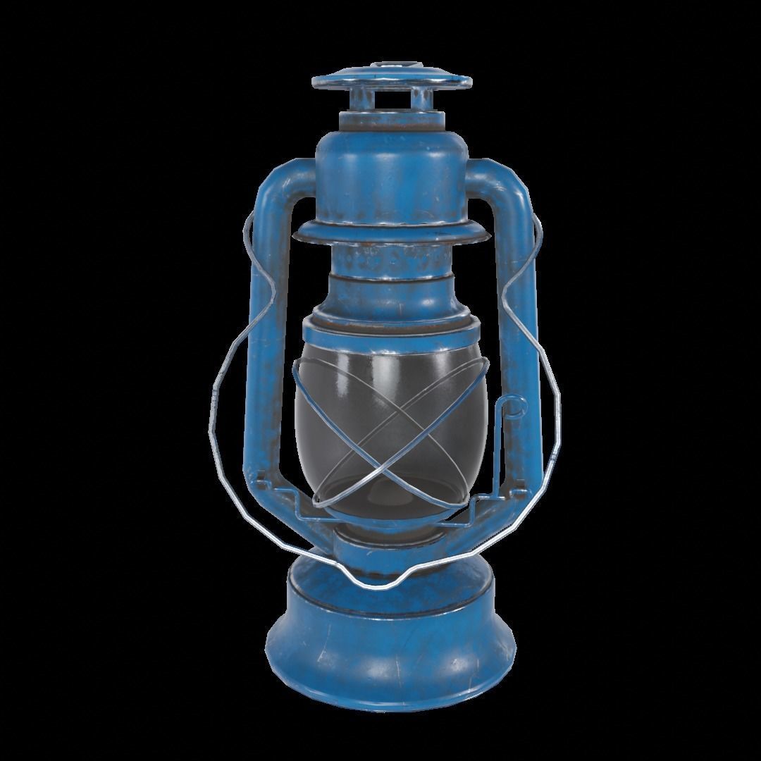 Hurricane Lantern - Storm Lamp Low-poly 3D model_18