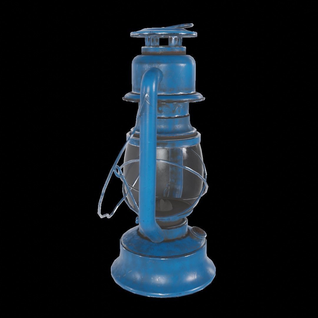 Hurricane Lantern - Storm Lamp Low-poly 3D model_15