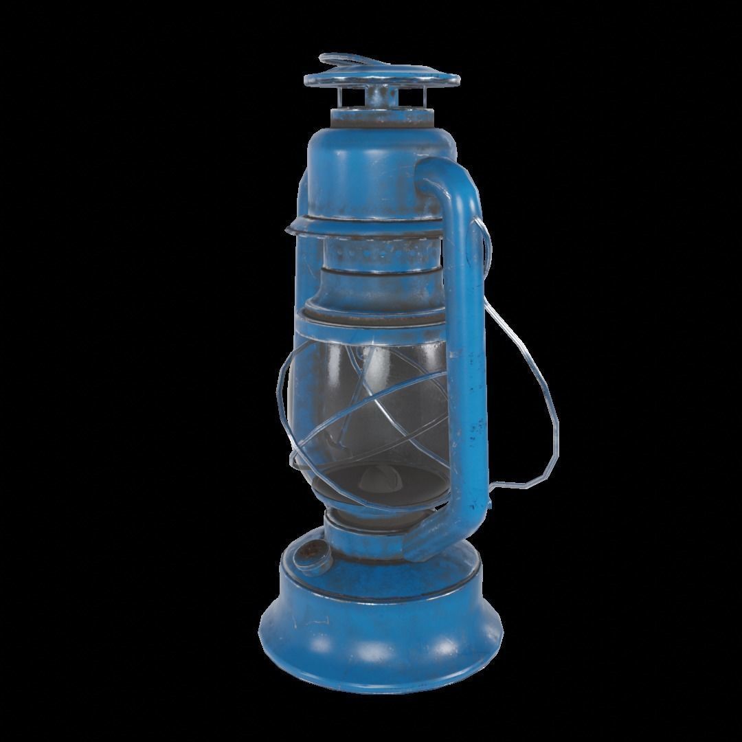 Hurricane Lantern - Storm Lamp Low-poly 3D model_11