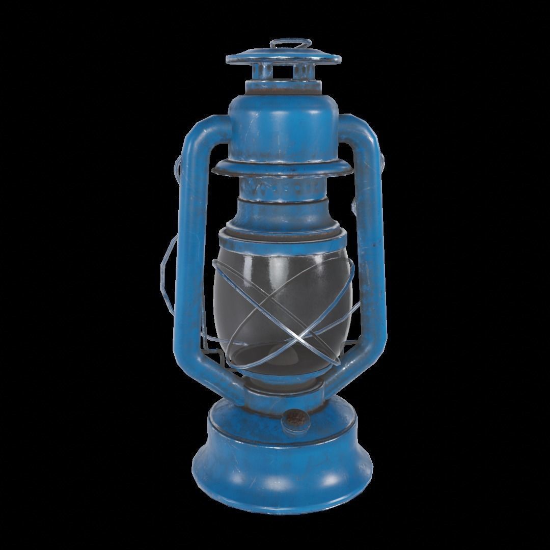 Hurricane Lantern - Storm Lamp Low-poly 3D model_13
