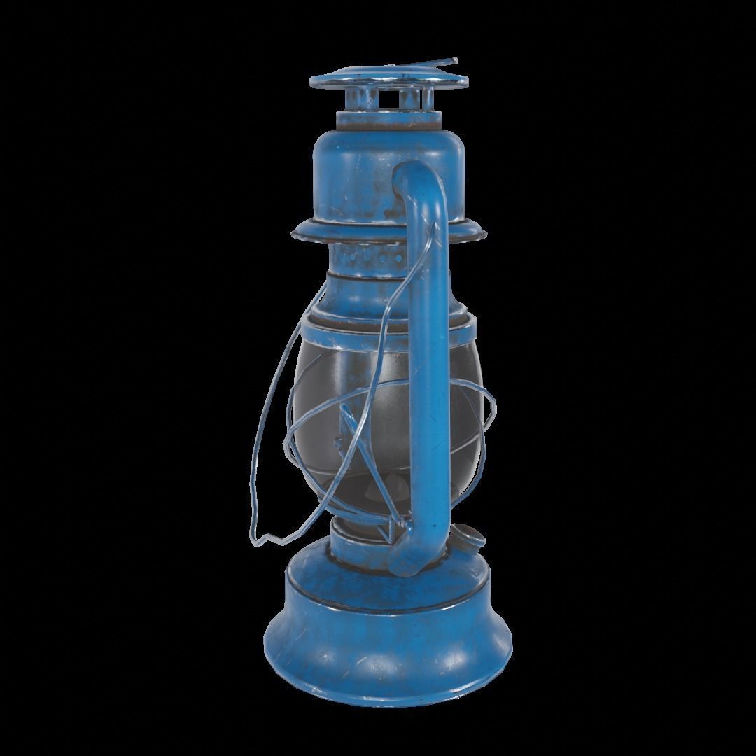 Hurricane Lantern - Storm Lamp Low-poly 3D model_16