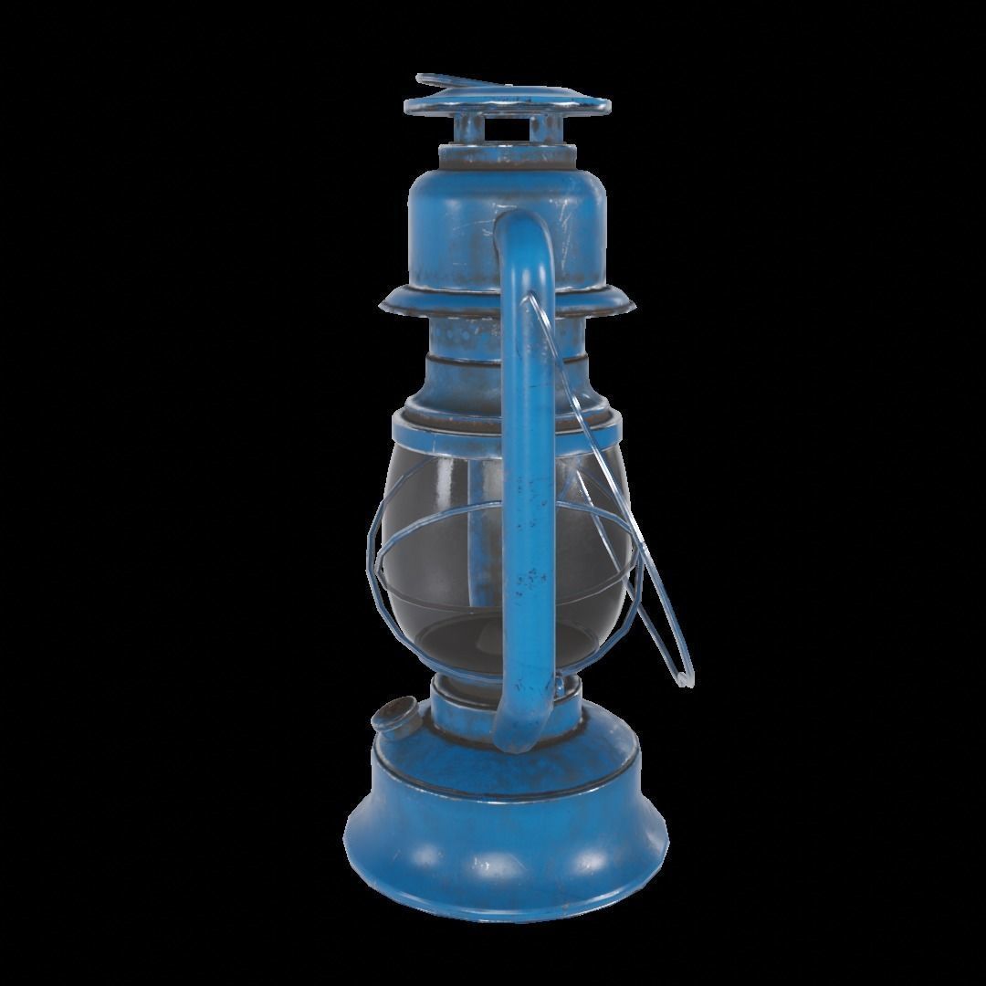 Hurricane Lantern - Storm Lamp Low-poly 3D model_10