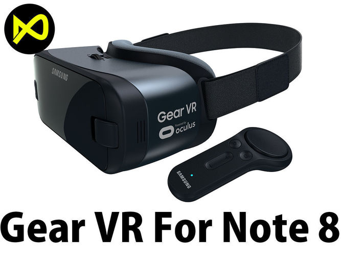 Samsung Gear VR And Controller For Galaxy Note 8 3D model