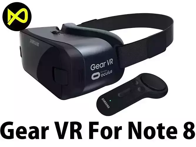 Samsung Gear VR And Controller For Galaxy Note 8 3D model