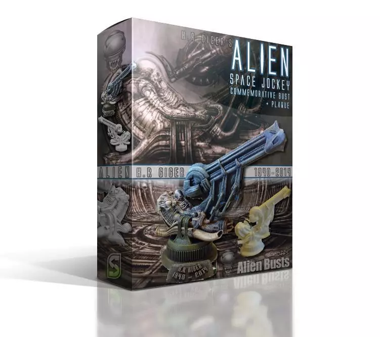 Alien Jockey Commemorative Bust Model Free 3D print model_0