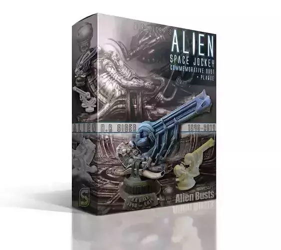 Alien Jockey Commemorative Bust Model Free 3D print model