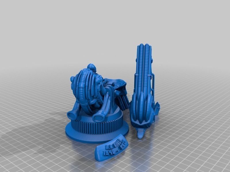 Alien Jockey Commemorative Bust Model Free 3D print model_3