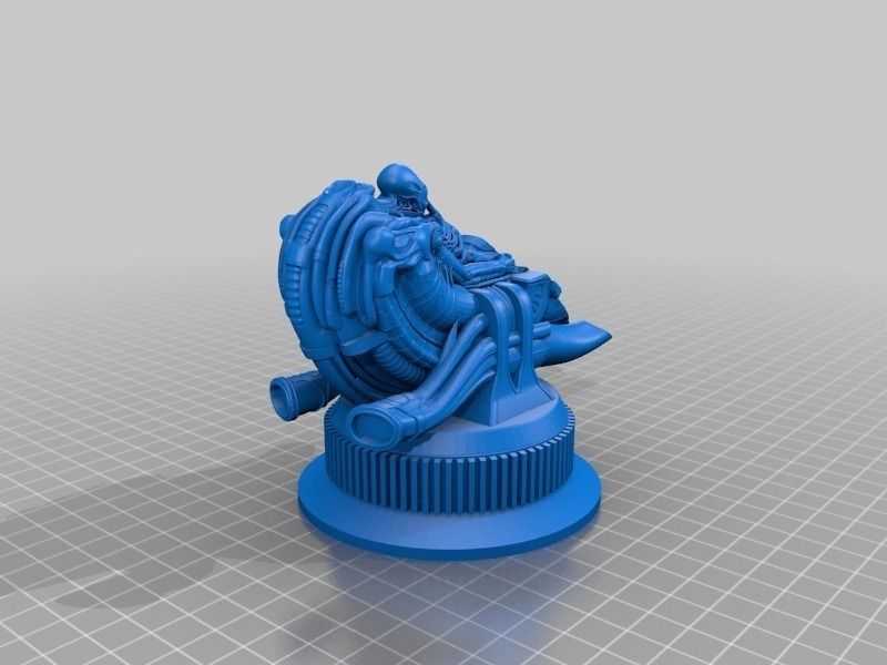 Alien Jockey Commemorative Bust Model Free 3D print model_5