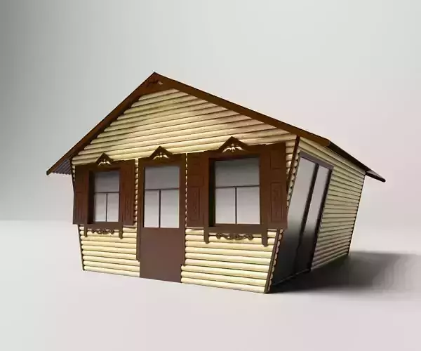 Wooden hut