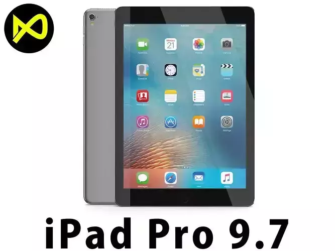 Apple iPad Pro 97 Inch Space Gray 3D model