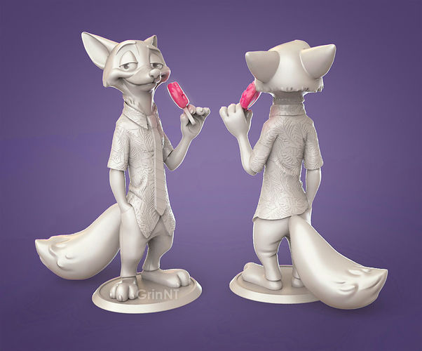Nick Wilde from Zootopia Fanart 3D print model