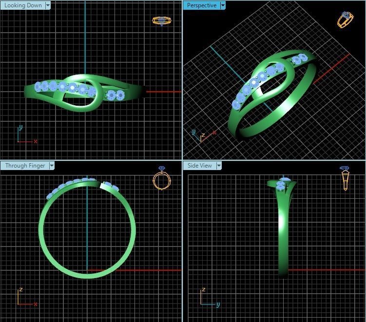 Ring R0442 3D print model_2
