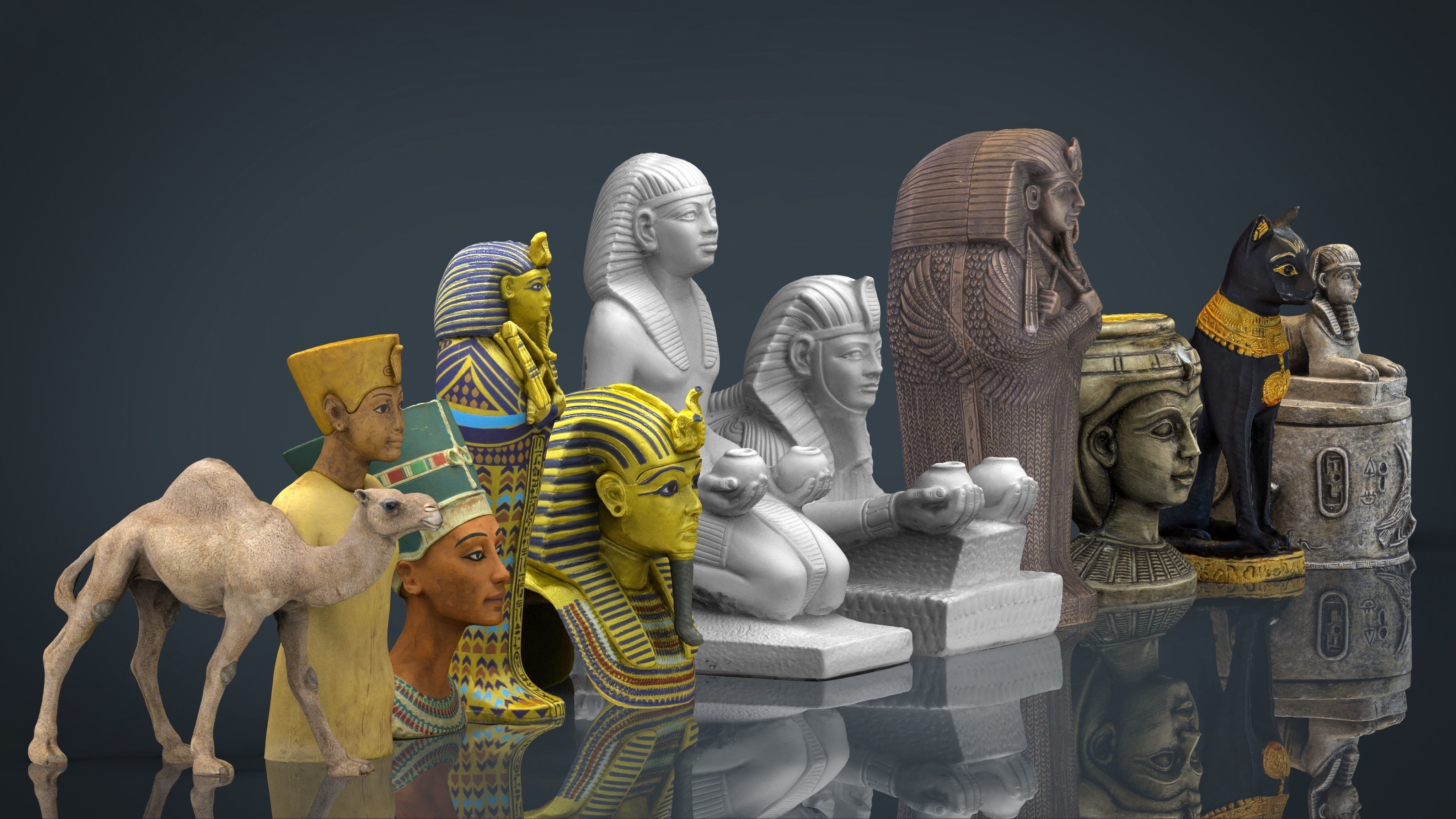 EGYPT COLLECTION PACK Low-poly 3D model_4